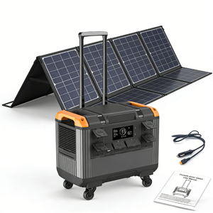 <b>Camping</b> Portable Station Battery Solar <b>Generator</b> Home UPS Energy Storage 2400W Car Jump Wireless Pure Sine Wave T30&UC400 Powerf - Product Image 1