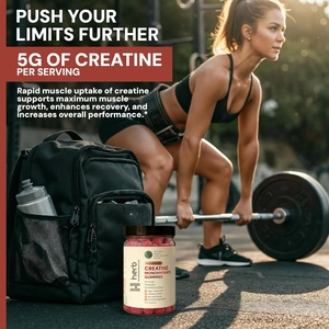 Private Label Muscle Builder Gummies Sports Nutrition Post-Workout Energy <b>Creatine</b> Monohydrate Supplement 60 Count for Adults - Product Image 5