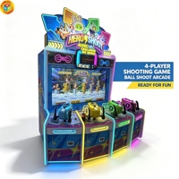 Machine de jeu de tir à monnayeur pour 4 joueurs, type arcade de tir de balles en intérieur, pour centre commercial