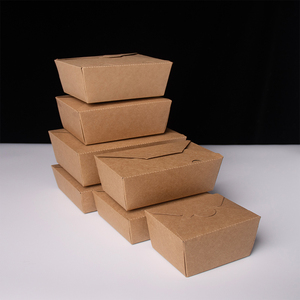 Kotak Kemasan Makanan Cepat Saji dari Kertas Kraft Ukuran dan Bentuk Kustom Persegi 6.85x5.1x3 inci 1600ml 337g Biodegradable Sekali Pakai Mewah untuk Berkemah - Product Image 1