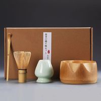 Ensemble de thé matcha japonais fouet support de cuillère et porte-cuillère cadeau de thé vert ensemble de fouet de thé matcha en bambou