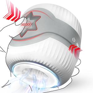 Double-headed small cyclone airplane cup Vibration Sucking Sex Toys Male <b>Masturbator</b> - Product Image 1