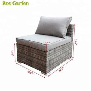 ชุดโซฟาหวายหวาย5ที่นั่งชุดสนทนาสไตล์โมเดิร์นเฟอร์นิเจอร์กลางแจ้งสไตล์โมเดิร์น - Product Image 5