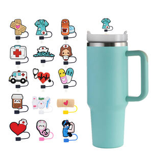 Venta al por Mayor de Tapas de Pajita de PVC de 10 mm 2D para Vasos de Enfermería - Product Image 1