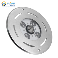 Lumière de fontaine extérieure étanche IP68 RVB LED 16W 316L en acier inoxydable Mini buse contrôle DMX pour paysage sous-marin eau