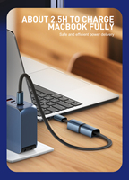 LDNIO LC23C Magnetisches USB-C-Ladekabel mit 65W Leistung, Flaches Geflochtenes Reise-Datenkabel für Handy, Tablet und Laptop