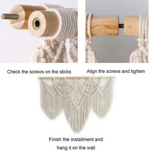 Panier tissé décoration murale vert Decoracion Pared Madera <span class=keywords><strong>bambou</strong></span> tissage Sac macramé Art décoration 2022 Photo suspendus articles de plage - Product Image 5