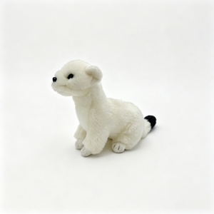 Realistisches Weißes Herminchen Plüschtier Lebensechte Kurzhaarige Zobel-Plüschfigur Geschenk für Zoo Souvenir Wildtiermuseum - Product Image 3