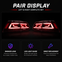 Nouvel ensemble de feux arrière à LED rouges BK pour Golf 7 et B8 2013-2020, clignotants séquentiels, Plug & Play