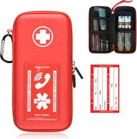 Conteneur personnalisable pour médicaments avec crochet et poche pour les informations du patient, idéal pour les étudiants, les athlètes et les activités de plein air