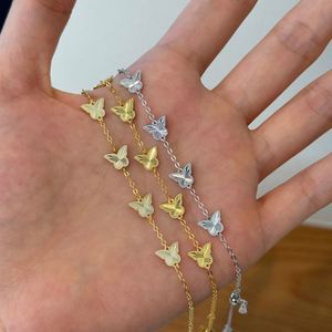 Dylam Charm Elegance Fine Jewelry S925 <b>Silver</b> Rhodium Gold Plated Link Chain Butterfly 5A Cubic Zirconia <b>Adjustable</b> <b>Bracelets</b> - Product Image 5