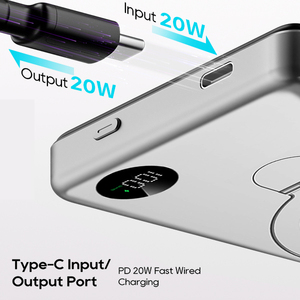 Mới nhất nâng cấp Pocket điện thoại di động sạc không dây đứng siêu mỏng Magnetic ngân hàng điện không dây với màn hình hiển thị lớn - Product Image 4