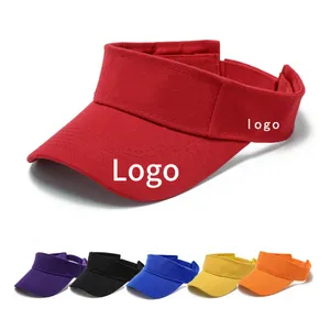 Topi Visor Logo kustom sesuai pesanan topi Visor olahraga luar ruangan pantai berlari Golf