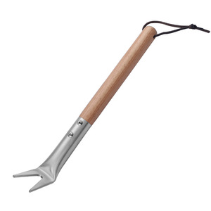 Pizza Hook Aluminum Wooden Handle Oven Safe For Easy Pizza Removal - Product Image 1
