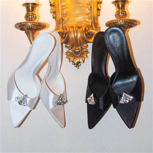 Sandalias de Tacón Alto con Punta en Pico y Diseño de Boca de Pescado, Estilo Verano 2025, con Tacón Metálico, para Mujer - Product Image 1