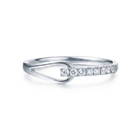 Bague en argent pur S925 simple et polyvalente avec moissanite certifiée GRA D VVS