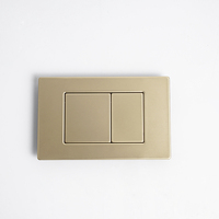 Bouton de chasse d'eau en acier inoxydable couleur personnalisée pour réservoir de toilettes, citerne dissimulée, double chasse, bouton brossé