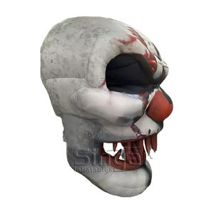 Декоративная уличная гигантская надувная модель скелета-черепа 3м/4м со светодиодной подсветкой, встроенным вентилятором, питанием от сети, настраиваемые размеры - Product Image 3