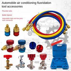 Conector Rápido de Fluor para Ar Condicionado Automotivo, Abridor de Garrafa de Refrigerante de Alta/Baixa Pressão, Ferramenta de Medição de Pressão - Product Image 5