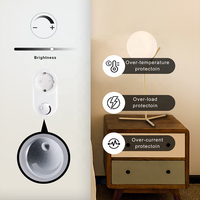Bilihondim EU Smart Home Control Rotary Plug-in Dimmer avec Précision Sans Fil 1 Canal Démarrage Progressif et Fonctions Multiples