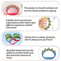 Orff Percussion Instruments Transparent Hand Bell Bracelet Sports Meeting Cheering Props Comfortable Grip Musical Instruments