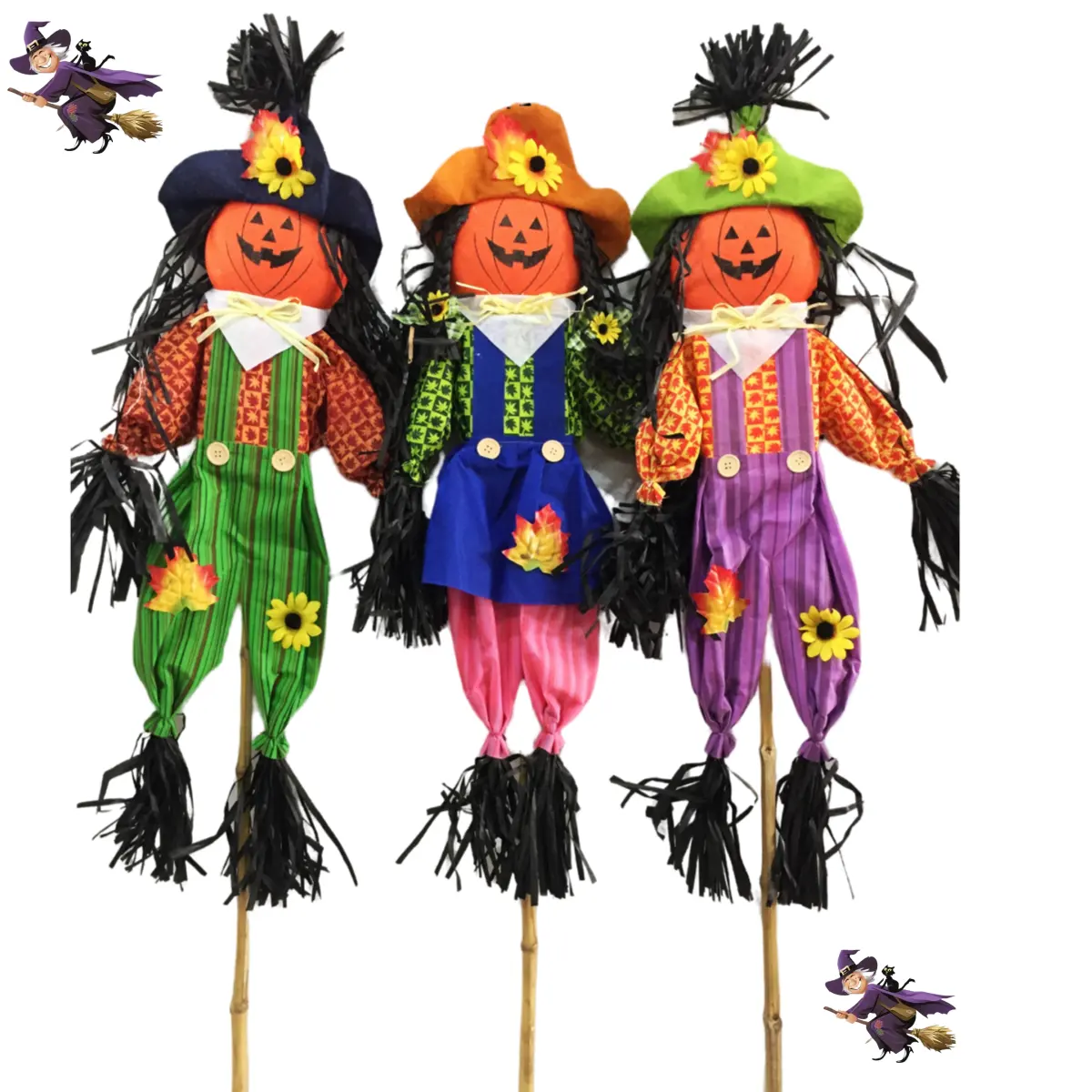 Halloween decorations Scary straw props Ghost Festival bar party Haunted house country house decoration 1M largescarecrow