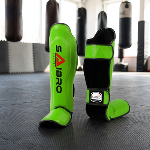 High Quality Saibro/OEM Custom Logo Printed Shin Pads <b>Instep</b> Guard Professional MMA Kickboxing Gear Made Synthetic Leather - Product Image 3