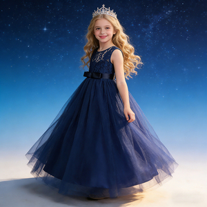 Robe de princesse en dentelle sans manches longue et bouffante pour adolescentes, idéale pour les mariages et les fêtes – Vente en gros personnalisée - Product Image 2