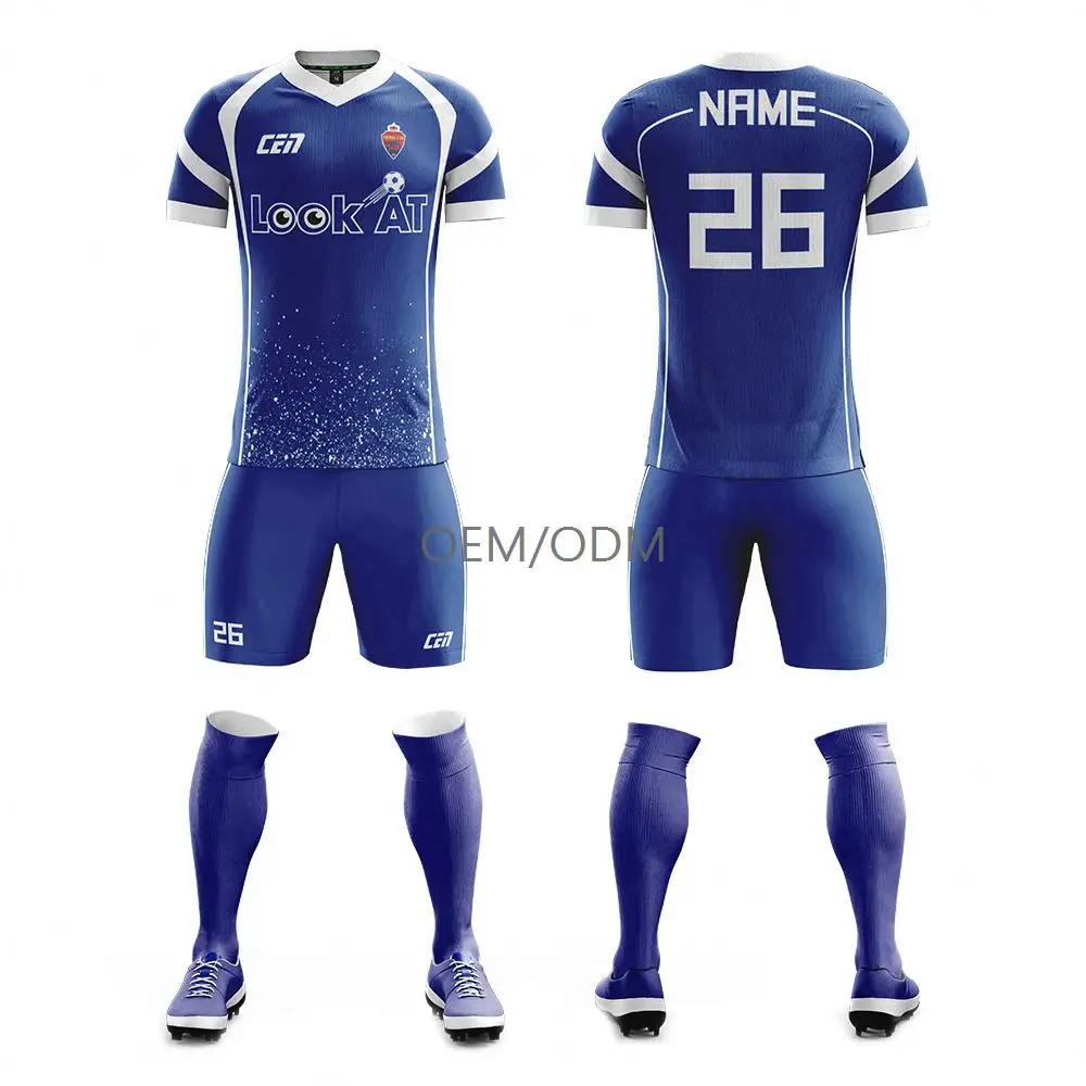 Sublimation Plain Men Full Gym Logo Football Shirt Cheap Shirts Training Football Wear Soccer Jerseys