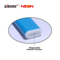 Briquet électronique moderne et élégant à gaz butane rechargeable en plastique bon marché avec boîte d'affichage pour fumer des cigarettes