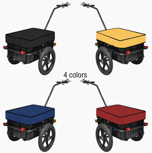 Remorque de vélo pliable et détachable en alliage d'aluminium avec frein en V, roues de chariot de transport, utilisation en extérieur, sacoches et accessoires Z-TR1 - Product Image 2