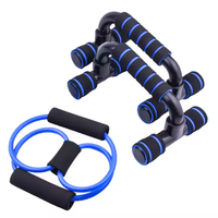 Kit de fitness de gymnastique à domicile 7-en-1 pour roues à rouleaux AB et ensembles de 7 pièces comprenant une corde à sauter pince à main genouillère barre de poussée rouleau de roue