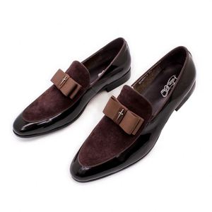 Zapatos Oxford Formales de Ante y Charol para Hombre, de Punta Fina, de Piel Genuina, Sin Cordones, Ideales para Bodas y Eventos, Los Más Vendidos - Product Image 4
