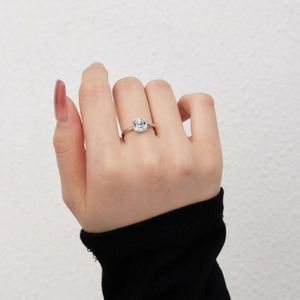 Dylam Classic Minimalist Design S925 <b>Silver</b> Rhodium 18K Gold Plating Polish <b>Solitaire</b> 5A Cubic Zirconia Wedding Engagement <b>Ring</b> - Product Image 4