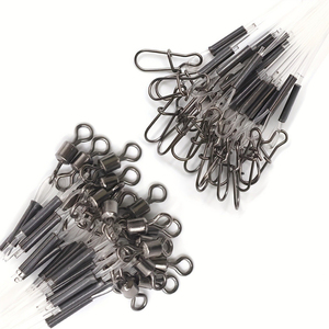 Ligne de pêche en <span class=keywords><strong>fluorocarbone</strong></span> <span class=keywords><strong>100</strong></span>% premium, 360 °   Émerillon rotatif, à rotation rapide, anti-emmêlement pour la pêche au bar et au brochet - Product Image 4