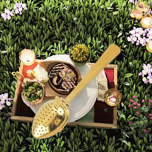 Infuseur à thé réutilisable en acier inoxydable 304 de qualité alimentaire, écologique, filtre à thé en vrac avec poignée - Product Image 3