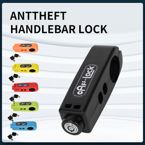 Blocco manubrio auto elettrica con freno olio <span class=keywords><strong>porta</strong></span> moto modificato antifurto bicicletta <span class=keywords><strong>serratura</strong></span> a mano con clacson comodo accessorio - Product Image 3
