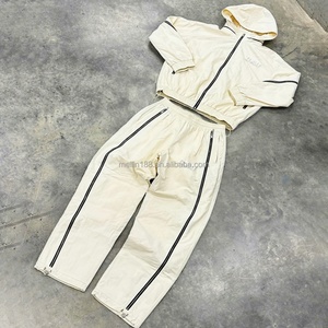 Men Polyester Tracksuits Zip up Nylon Jacket and Pants <b>Jogging</b> <b>Suit</b> Two Piece Windbreaker Lightweight Blank Nylon Track <b>Suit</b> - Product Image 1