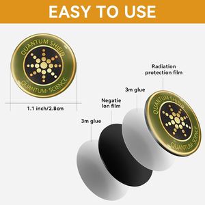 สติกเกอร์ซิลิโคนป้องกันรังสีควอนตัม 6 ชิ้น รูปทรงวงกลม สำหรับโทรศัพท์มือถือ ช่วยปรับสมดุล ป้องกันรังสี มีสินค้าพร้อมส่ง - Product Image 3
