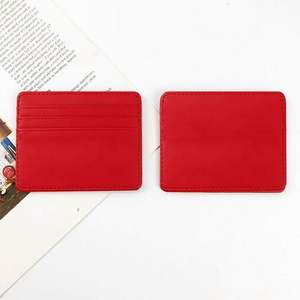 <b>Design</b> Own Pattern Logo Pu Leather Credit Name <b>Business</b> <b>Card</b> Holder Wallet Premium RFID Blocking Minimalist Wallet for Man Woman - Product Image 4