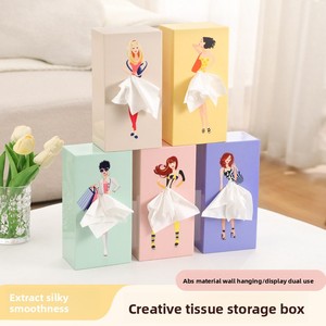 Boîte à mouchoirs décorative multicolore pour femme, support de rangement pour serviettes en papier, distributeur décoratif - Product Image 4