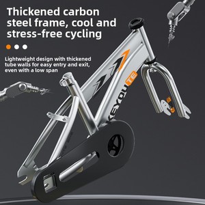 <span class=keywords><strong>Bicicleta</strong></span> <span class=keywords><strong>Infantil</strong></span> de 12/16/20 Pulgadas con <span class=keywords><strong>Pedales</strong></span> Ordinarios, Cuadro de Acero de Alto Carbono, 6 Velocidades, Ruedas de Entrenamiento, para Niños de 6 a 12 Años, Certificación 3C - Product Image 2