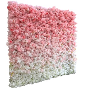 Large Size <b>Artificial</b> <b>Flower</b> Wall Soft Silk Floral Panel Romantic Floral Backdrop For Wedding Stage Event Background - Product Image 3