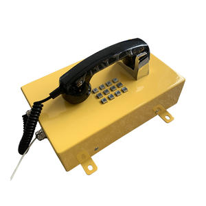 Téléphone mural d'urgence jaune <span class=keywords><strong>IP</strong></span>/ analogique avec cordon, conçu pour les gares ferroviaires et les aéroports - Product Image 3