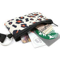 Vente en gros usine : Mini pochette porte-monnaie et porte-cartes en néoprène pour filles, avec porte-cartes d'identité ouvert, design personnalisé, pour extérieur