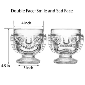 Clear Hawaii Style Copa de vidrio para beber sin plomo para cócteles 15oz 450mL Copas transparentes de cóctel <span class=keywords><strong>Tiki</strong></span> Cristalería de vino exótico - Product Image 5
