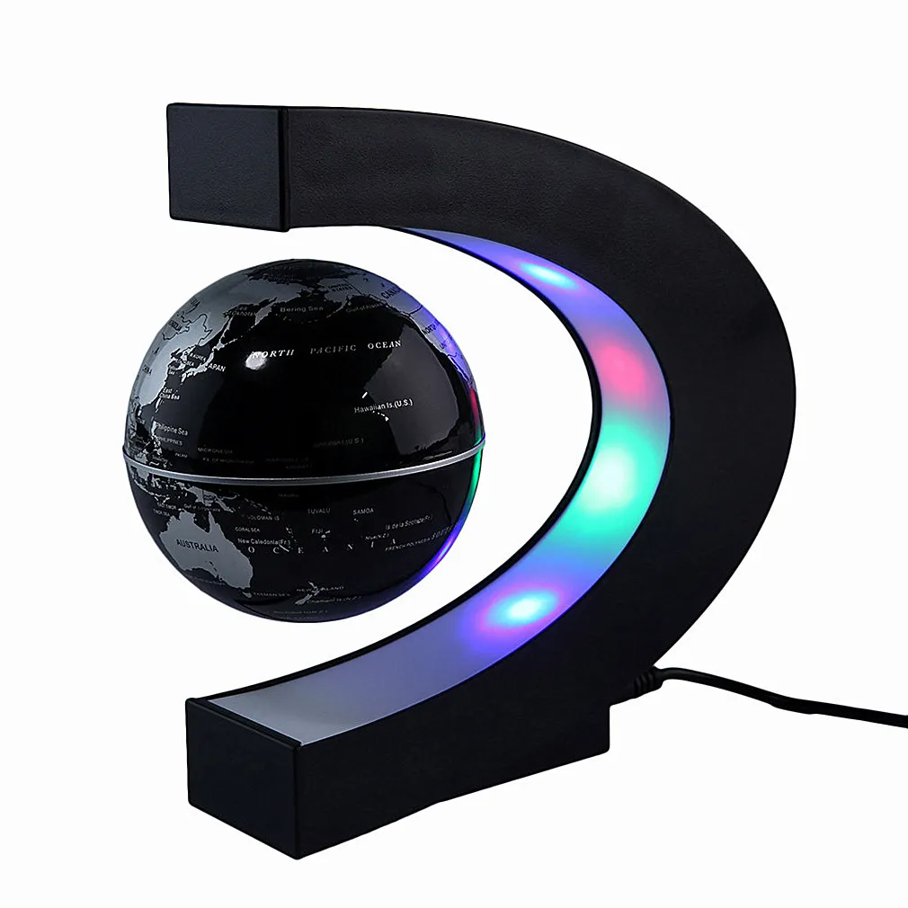 Home Decoration Creative Gifts Floating Magnetic Levitation Globe Novelty Ball Light LED World Map