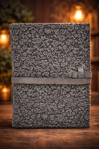 Premium Handmade Black Floral Embossed Leather Journal Deckle Edge Paper Vintage <b>Diary</b> <b>Notebooks</b> - Product Image 6