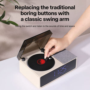 Vintage Phonograph <b>Record</b> Portable CD <b>Players</b> Desktop Alarm <b>Mini</b> <b>Record</b> <b>Player</b> Speaker - Product Image 3