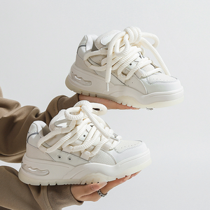 Chaussures de marche décontractées sportives pour femmes fermeture à lacets plate-forme légère respirante automne - Product Image 4